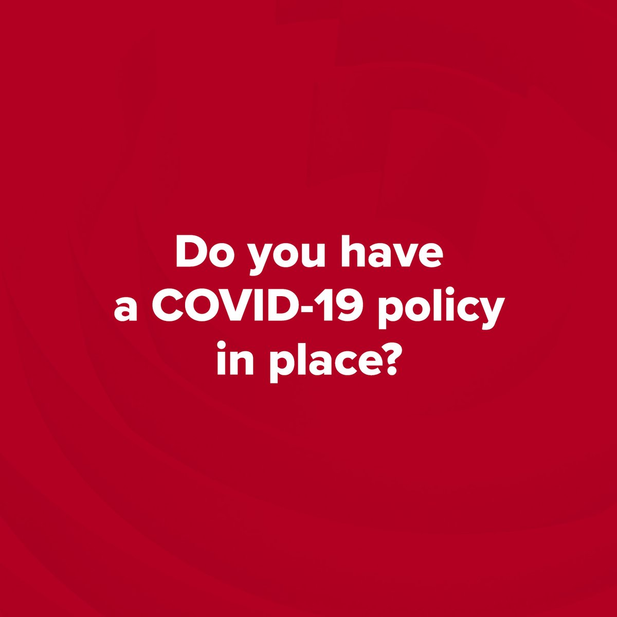 As we ease out of #lockdown and many return to the workplace, employers must ensure they have a COVID-19 policy in place to ensure the health and safety of their employees. If you need assistance with this policy our team are on hand to guide you. ow.ly/C7je50zTozh
