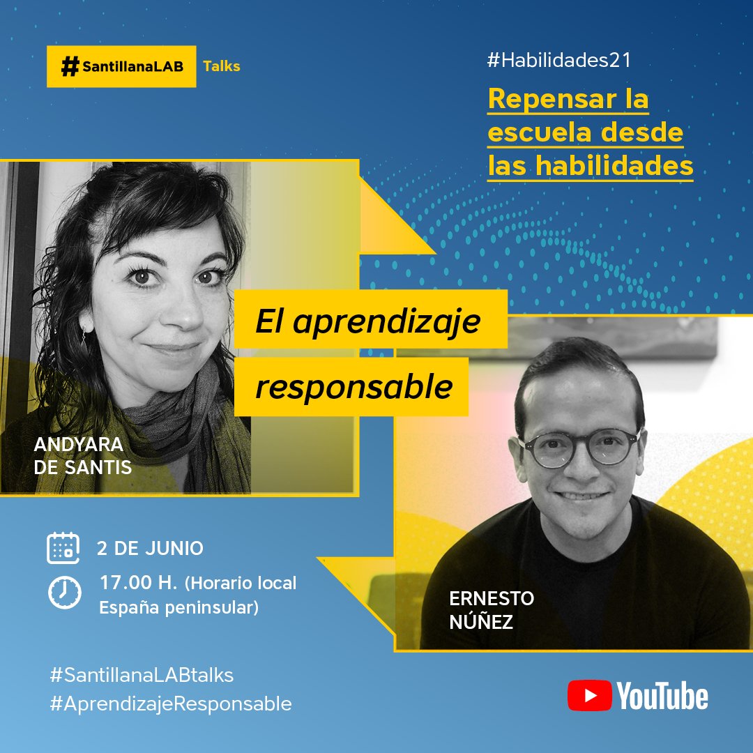 iandradega's tweet photo. ¿Cambiamos modelos para encontrar nuevas soluciones?
2 de junio 17h.
👉🏼”El aprendizaje responsable"
@andysantis #ErnestoNúñez
✍🏼 https://t.co/KOnIfIfz2D
3 de junio 17h.
👉🏼”Nuevos lenguajes, nuevas soluciones" #JasonCastro
@pheppk
✍🏼 https://t.co/0NSaR31BAC
#habilidades21 https://t.co/ZQYO9jnq1N