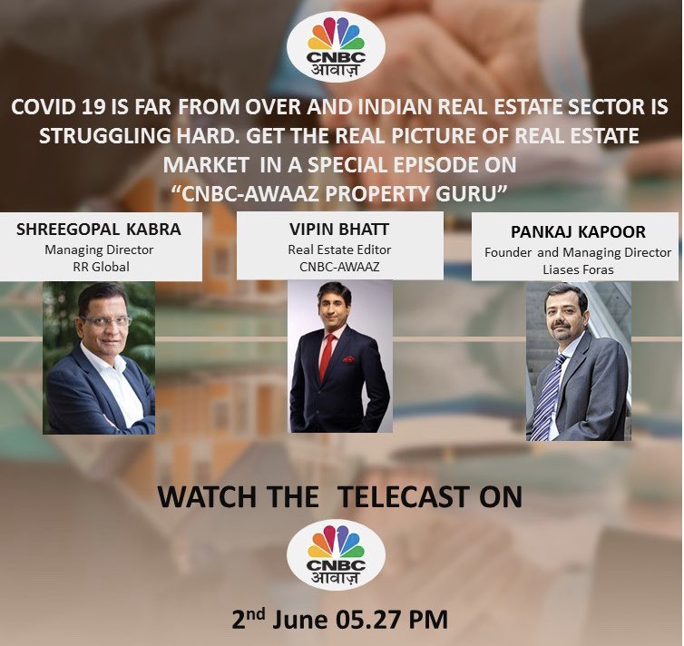 While the adverse effects of Pandemic are being felt globally, there are diversified opinions with regards to COVID-19’s significant impact on Real Estate. Watch the discussion of real estate market on "CNBC-AWAAZ PROPERTY GURU", only on <a href="/CNBC_Awaaz/">CNBC-AWAAZ</a> on 2nd June at 5.27 PM.