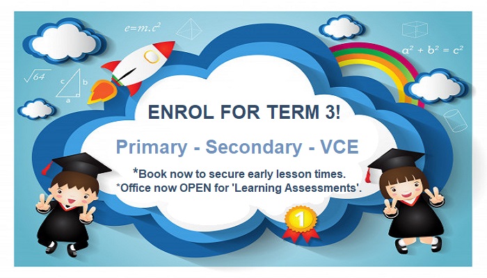 We are all looking forward to restarting 'face to face' tuition in Term 3! Assessments are now available in our offices as well as online. Online services will continue. #Bendigo #tutoring #education #Term3 #onlinelearning