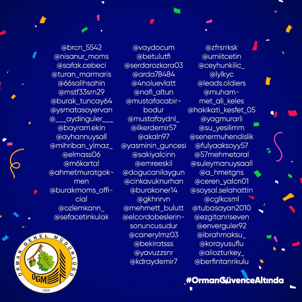 OGMgovtr's tweet photo. Satranç takımı hediyeli çekilişimizin sonuçları belli oldu!♟👏🏼

Yarışmamıza göstermiş olduğunuz ilgi için teşekkür ediyor, kazananların iletişim bilgilerini DM ile göndermelerini rica ediyoruz.🤗

İşte kazananlar:👇 #OrmanGüvenceAltında🌲 https://t.co/wt47U87OWf