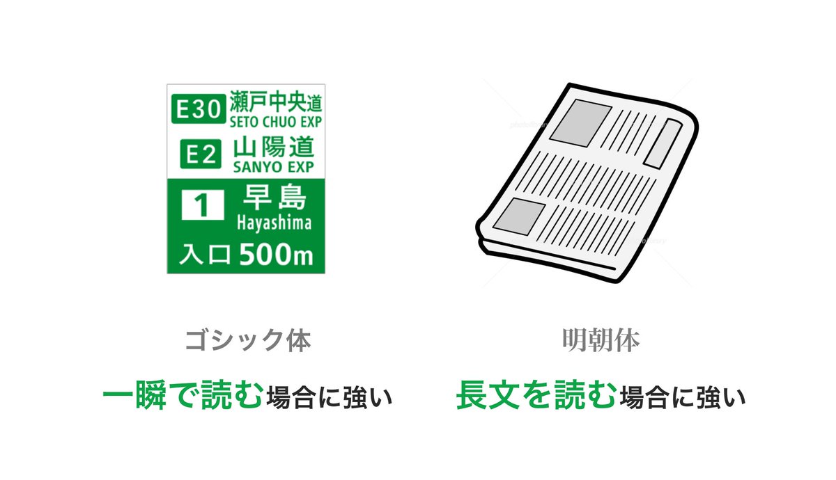 ゴシック体と明朝体が持つ強みと弱みや 使い分けのコツをまとめたツイートに スッキリした 勉強になる その他フォント談議に発展 Togetter