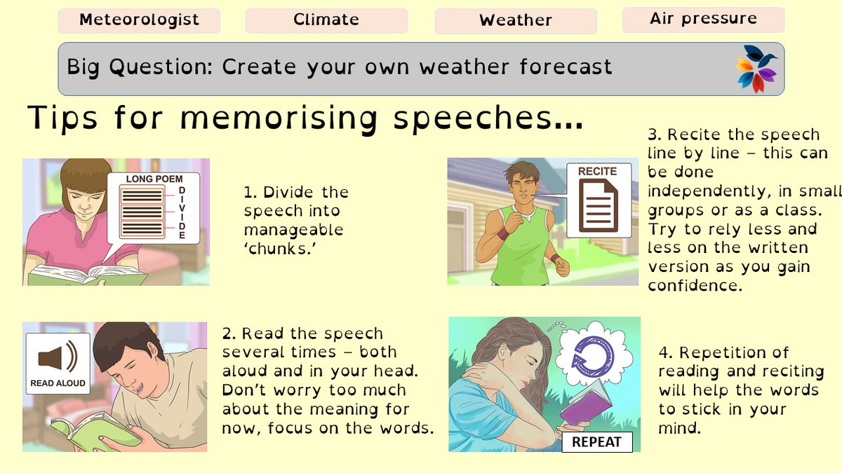Y7/8 challenge! Been enjoying the recent weather? Constantly checking what's in store for tomorrow? Then enter our Geography Oracy competition. Prizes for the best entries! Check ClassCharts for more info on how to submit your entry, deadline 29th June