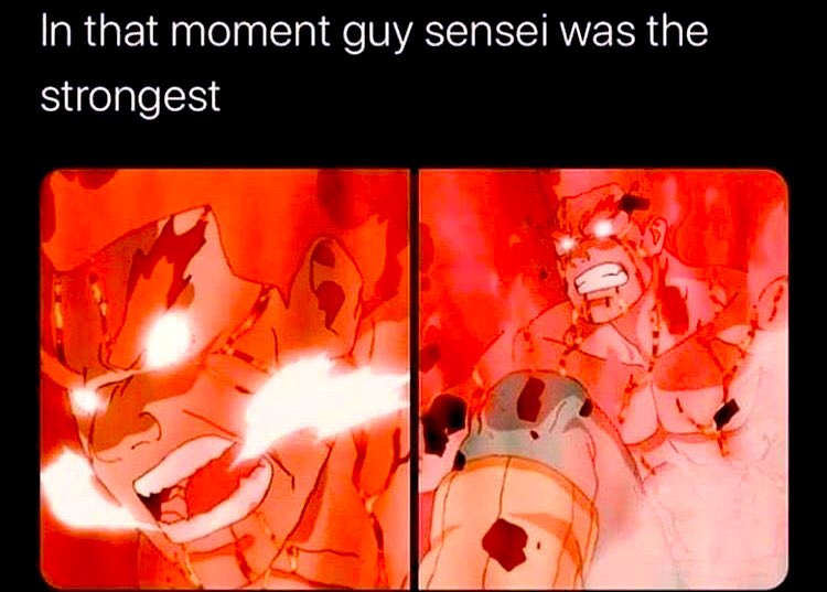 Killa_Kill401's tweet photo. Strongest moment from your favorite #anime?🤔🔥 #NarutoShippuden #Guysensei #8gates 🤜🏾 https://t.co/aLgqy4VIB1