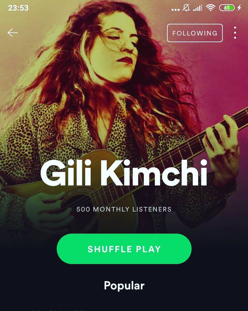 spotifynation's tweet photo. Check this out 👉🏻 • @gili.kimchi.music Thank you for 500 listeners 
#spotifyartists
#spotifymusic
#spotifyartist
#followmeonspotify
#spotifyfollow
#spotifyforartists
#spotifysingles
#newonspotify
#upcomingmusic
#musiciandaily
#diymusician
#singersofinstagram
#singersongwriters https://t.co/8NLB7APhZB