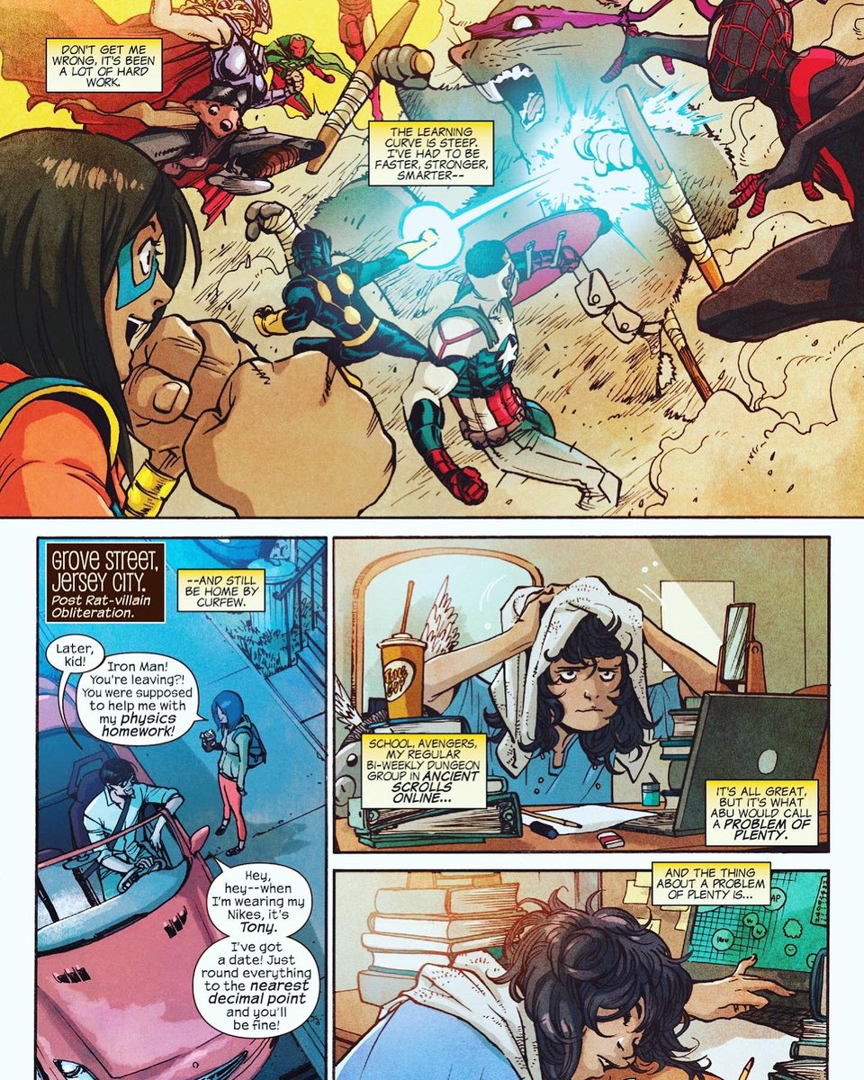 comics42shop's tweet photo. Ms. Marvel (4th series) issue 2/B variant
#marvel #marvelcomics #marveluniverse #msmarvel #msmarvelcomics #variantcover #variant #fredhembeck #gwilloewilson #takeshimiyakawa #kamala #kamalakhan #comics42 #comics42shop https://t.co/vcG1zzayUg