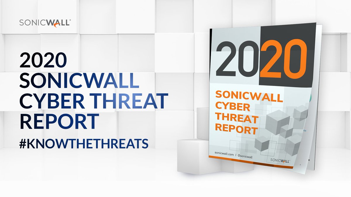 SonicWALLs's tweet photo. Just released: The 2020 SonicWall Cyber Threat Report shares the latest in critical threat intelligence and analysis. #KnowTheThreats #cybersecurity #cyberattack #malware #ransomware https://t.co/6qPU4KjtfC https://t.co/suHdZ3AUFX
