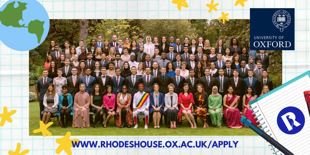 Class of 2019 Photo with the Oxford University logo and a globe emoji to the side. 