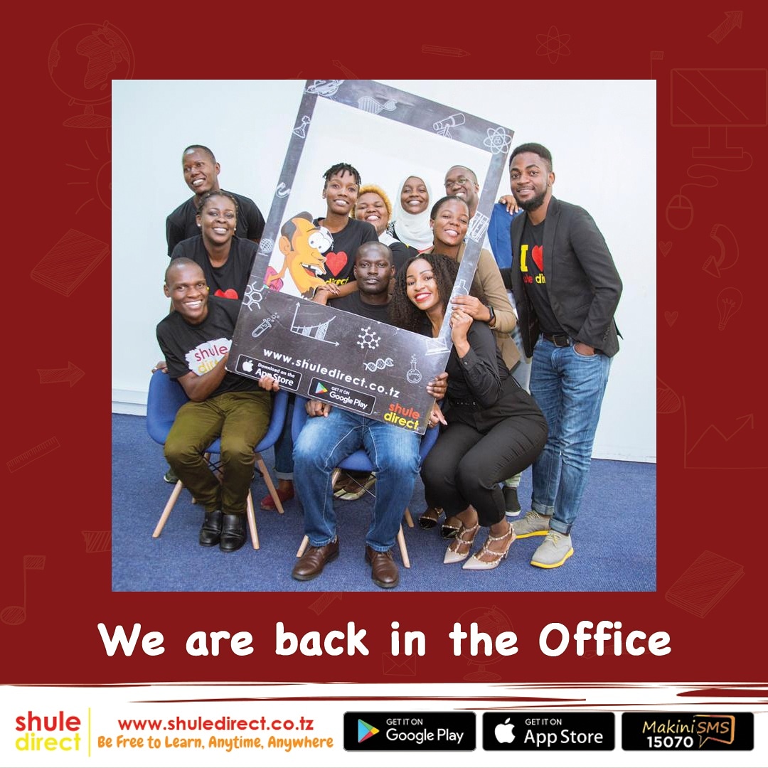 ShuleDirect's tweet photo. We are excited to be back in the office after 2 months of #WFH We are grateful to our partners & stakeholders for the immense support that enabled us to continue delivering #ShuleDirect platforms to our awesome #ShuleDirectors during this time. We are back, creating a #NewNormal https://t.co/tPvcAqND6j