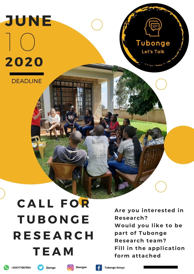 2bonge's tweet image. Are you interested in research and mental health? Tubonge KE is making a call for research team. While a background in research is a plus, we extend the invitation anyone interested in research.
docs.google.com/forms/d/e/1FAI…
#IkoKaziKE 
#MondayMotivation
#MentalHealthAwarenessMonth