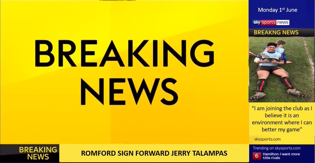 Jerry:

The wait for news is over. “I am joining the club as I believe it is an environment where I can better my game.” Jerry Talampas joins Romford &amp; Gidea Park in a first piece of transfer business for next season.