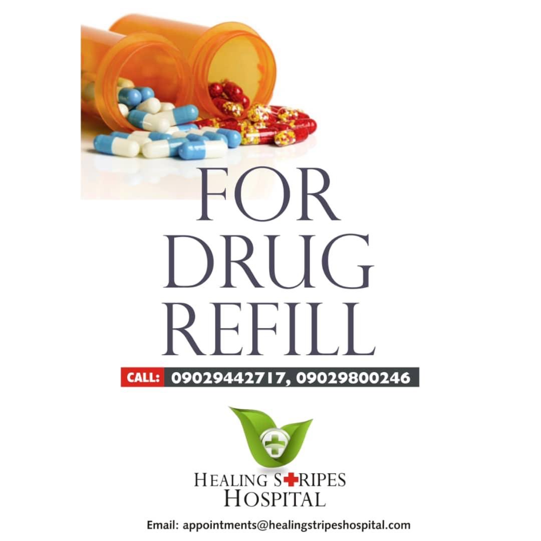 HealingStripesH's tweet photo. Do you need to refill your prescription drugs ? No need to worry. We’ve got your covered. Call 09029442717 or 09029800246 for more details. .

#DrugRefill 
#HSH https://t.co/5kcKiXAllV