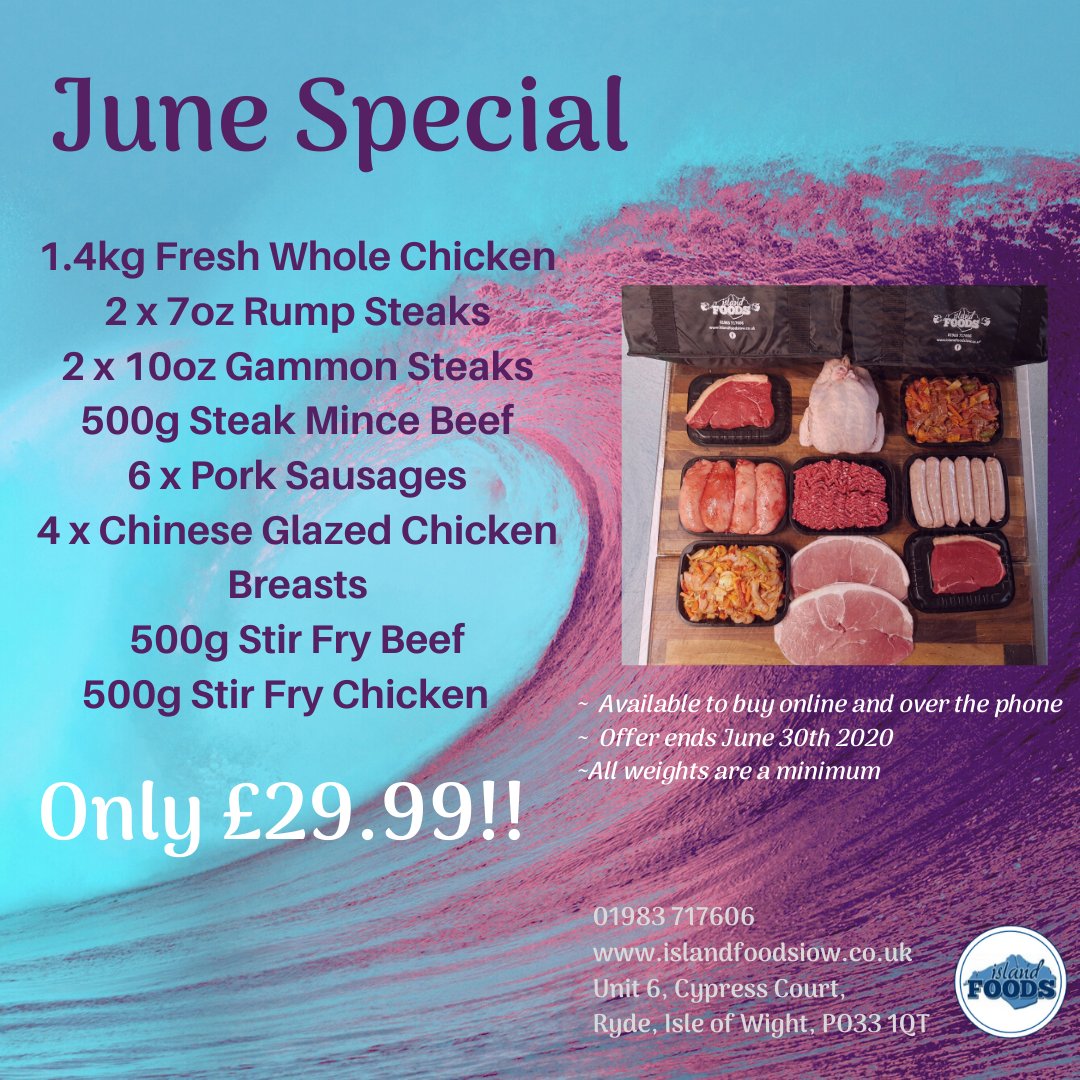 Another beautiful day! Let's make it even more #Special 
Available to buy online islandfoodsiow.co.uk/shop/monthly-s…
Over the phone 01983 717606
In Store (subject to availability)