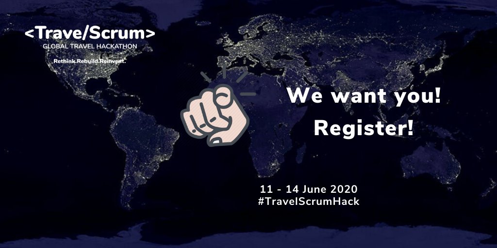 travelscrum's tweet photo. Donโt miss this chance to be part of this historic Global Hackathon aiming to bring the Travel and Tourism community the platform it needs to build tangible solutions to the global crisis.
#JoinTheScrum - Register here: https://t.co/SUeCRIavpE
#hackathon2020 #travelnews https://t.co/E0HYMboFNX