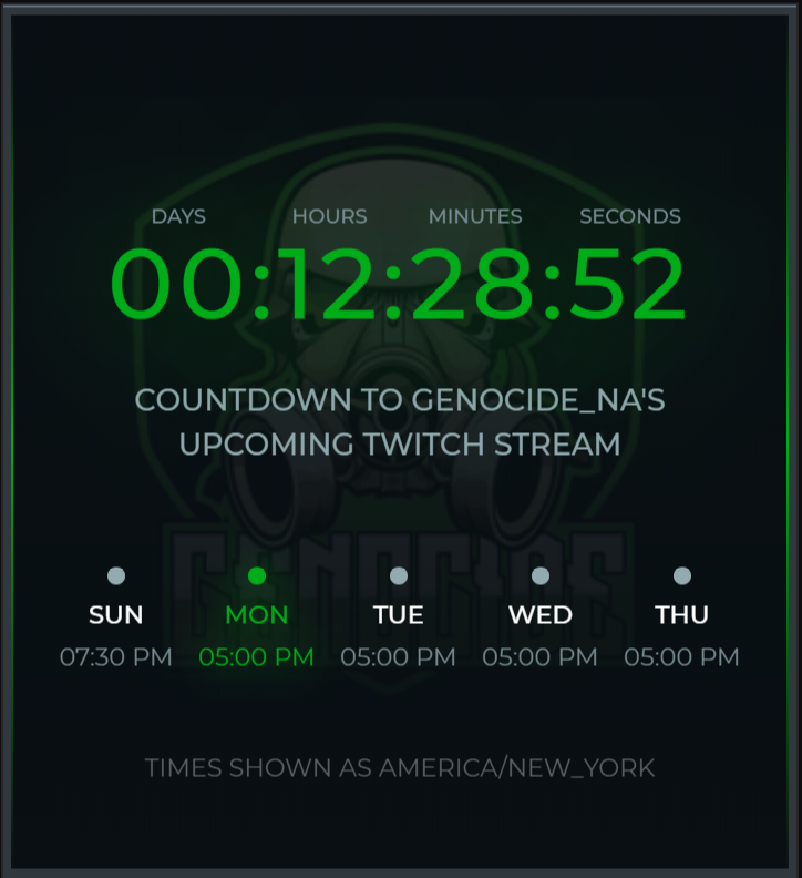 GenoPlays's tweet photo. Stream Schedule for June 1 - June 7! https://t.co/f9OEL22Qz0