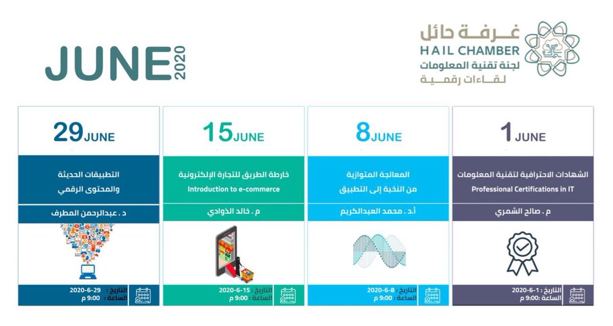 غرفة حائل تعلن دورات تقنية عن بُعد مجاناً بشهادات معتمدة