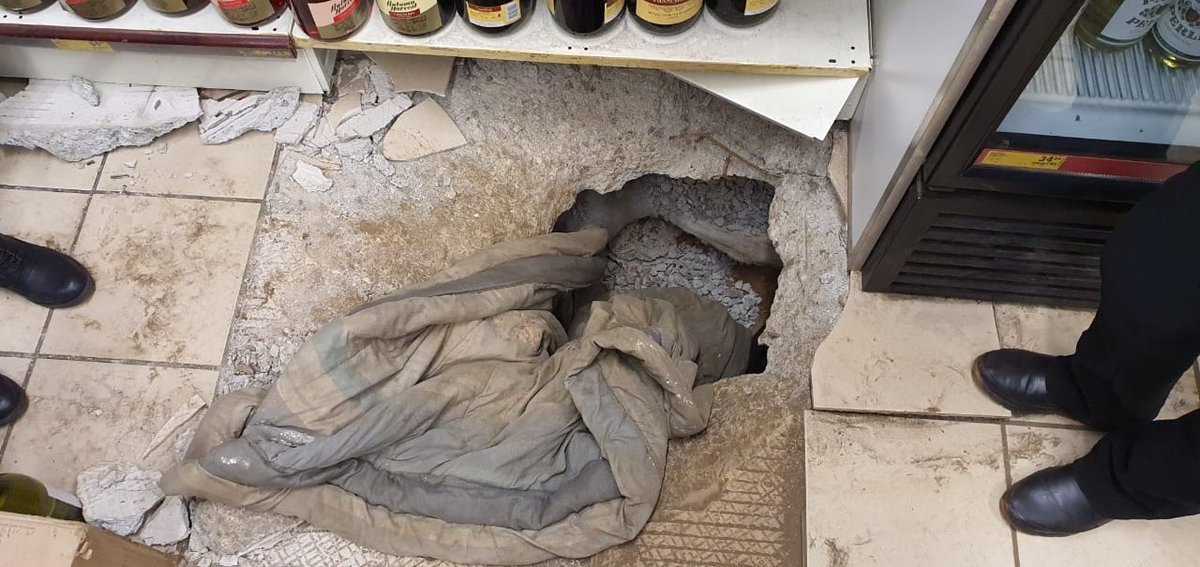 mtyala's tweet photo. Crooks dug a tunnel into the Shoprite Liquors at Newtown Junction and stole booze worth R300 000 during the night. #Level3 https://t.co/DfLefxFJ3z