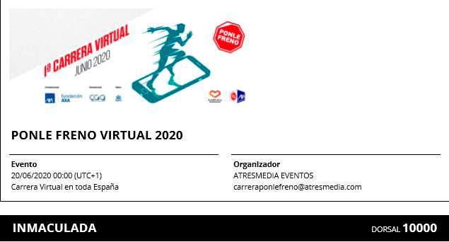 carrera ponle freno 2020 virtual