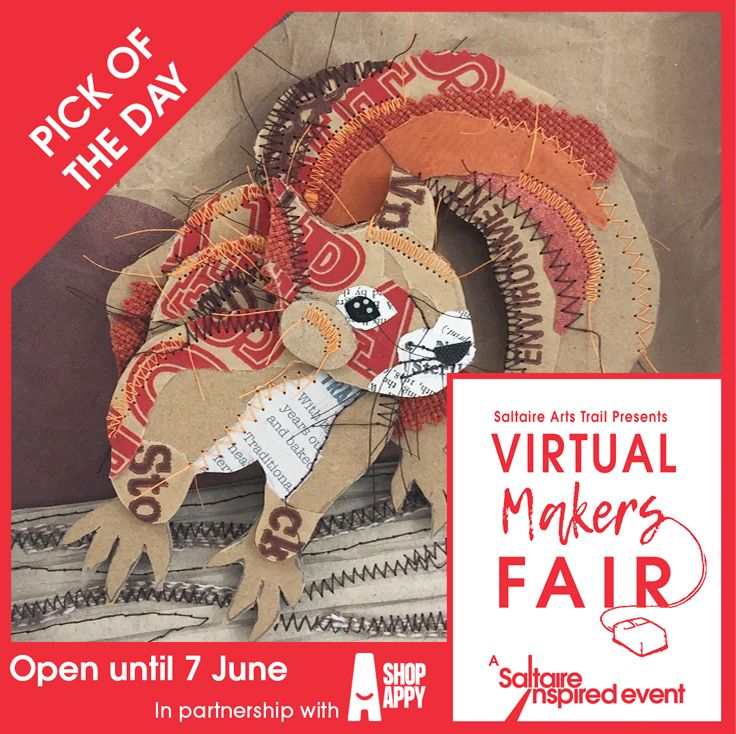 Today's 'Pick of the Day' from our Virtual Makers Fair at shopappy.com/saltaire is this inquisitive Red Squirrel by Lancashire-based Thrift Design <a href="/thrift_lucy/">Lucy Thrift</a>  
#StayHomeStayInspired #ShopAppyuk #Saltaire #Saltaireartstrail #VisitBradfordlater #BeBradford #Bradford2025