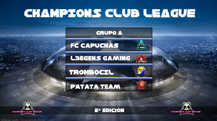 ¡¡¡GRUPO A!!!🔥

<a href="/FcCapuchas/">FC Capuchas</a> ⚽️
@L3gendsGaming ⚽️
<a href="/trombocil/">F.C. Trombocil</a> ⚽️
<a href="/patatateam_/">PATATA TEAM</a>  ⚽️