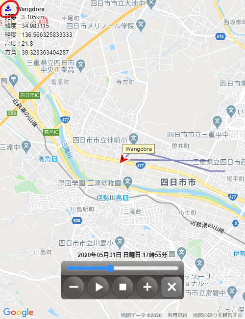 Wangdora Ver Up ドラココりぷれい ドラココなう サイト内のドラココりぷれい 画面左上にgpx形式ファイルをダウンロードできるボタンを追加しました Pcやスマホのブラウザからのみ 現在スマホアプリからはアプリ側の更新が必要な為