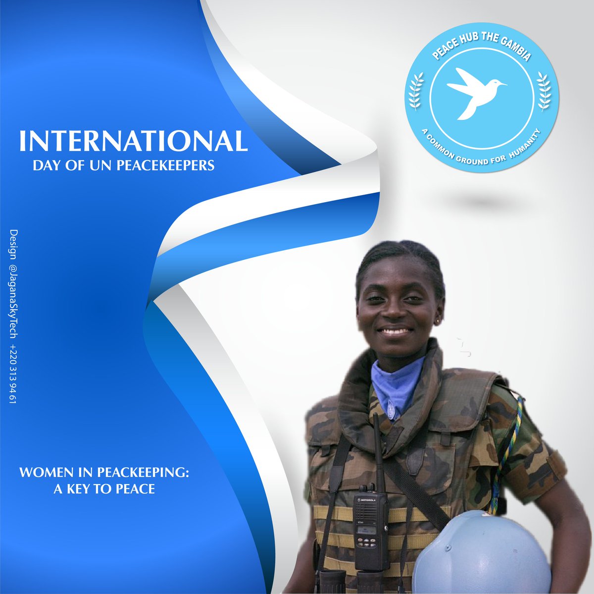 PeaceHubGMB's tweet photo. Good news!

We're excited to invite you to a webinar we organized in commemoration of #PKDay. 

The session will bring 3 presenters to discuss "Role of Women in Peacekeeping".

Date: 5th June 2020.
Time: 16:00 - 17:00 GMT.

To register, click 👉 https://t.co/AF4tQftz5H

More🔜 https://t.co/QOQVSSUip7