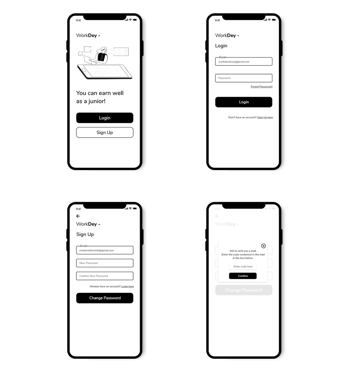 B O L U W A T I F E I Decided My First Design Would Be In Black And White And Here It Is Guys The App Idea