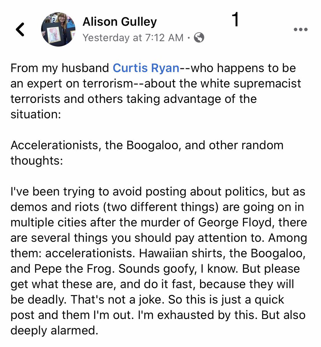 This thread is copied & pasted from a Facebook post written by Curtis Ryan, a terrorism expert.