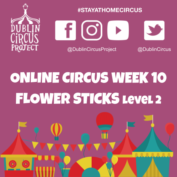 DublinCircus's tweet photo. Tomorrow at 10am we are starting the final week of our Free #StayAtHomeCircus Tutorials!

This week, we look at Flower Sticks Level 2 with Aoife and Angelica. We will post every morning at 10am, so keep an eye out for our videos!

#Circus #YouthCircus #FlowerSticks #Ireland https://t.co/333vNxDdLo