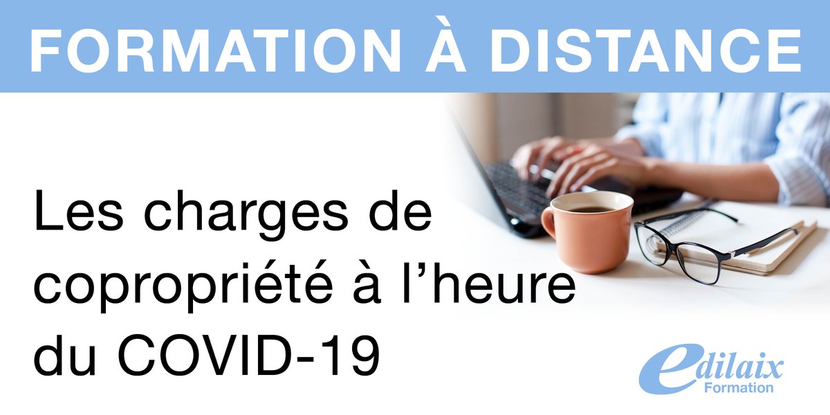 [#COPROPRIETE] 
📆 VENDREDI 12 JUIN
🕒 13h30 - 18h , soit 4 h. de formation validées
👤Jean-Marc ROUX
> Textes d’actualité : Ordonnance ELAN du 30 octobre 2019 et Loi du 10 juillet 1965
🖥edilaix.com/formations-pro…
#droit #immobilier #loyer #charges # #covid19 #formationenligne