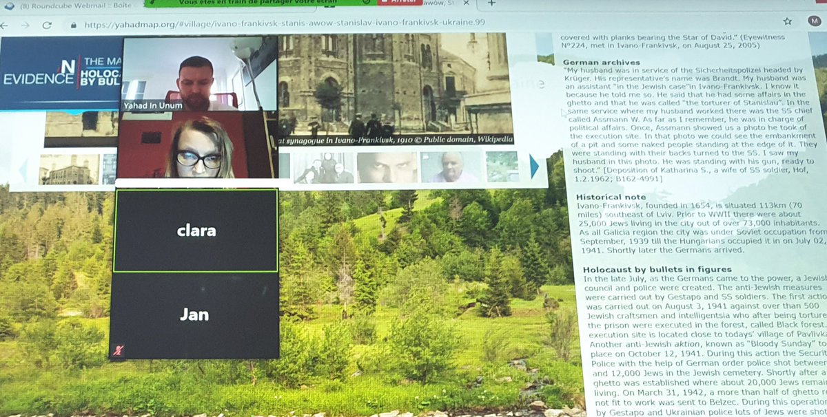 yahadinunum's tweet image. YIU Research Director @Michal_Chojak was invited to give an online conference to the students of @JagiellonskiUni focusing on the #Holocaust by bullets and Yahad investigations in #Poland. The participants were from Poland, Germany, the United States and Holland. 

#BeyondMemory