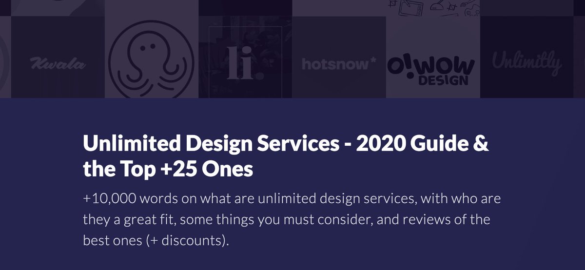 Thank you, <a href="/hellofailory/">Failory</a>, for including us in the most in-depth article of unlimited design services...Guys, if you're considering outsourcing design work on a flat-rate basis, you have to check this out! #webdesign #startup #growthmarketing 
failory.com/blog/unlimited…