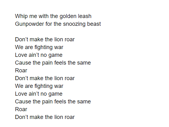 Kevin Kim Song Lion Roar Lyrics Used In The Opening