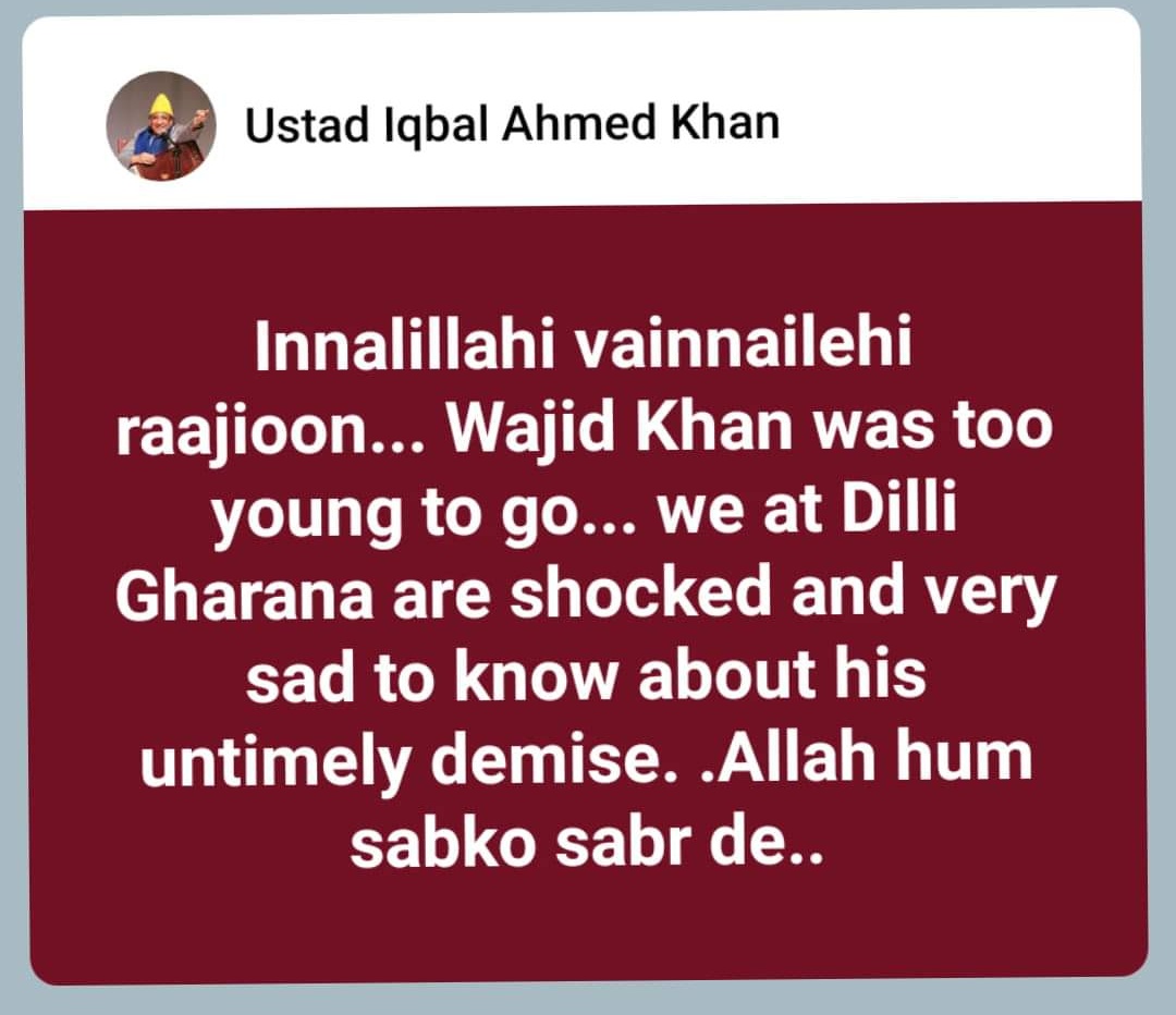 ustadiqbal's tweet photo. plz pray with us for @wajidkhan7 's magfirat.. https://t.co/UPbRPXOb7e