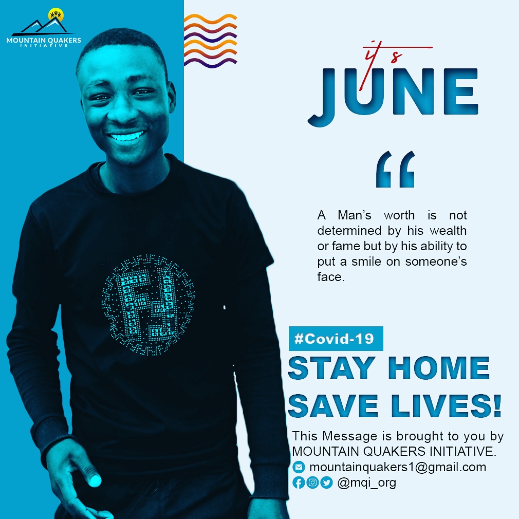 MQI_Org's tweet photo. Hello June, may your month be filled with laughter. 
Happy new month 
#FOJ MQI that's @GeoffreyforLife
For being the Face of June MQI We love and celebrate you for all the impact. 
#PositiveImpact https://t.co/AUUY8UQMSZ