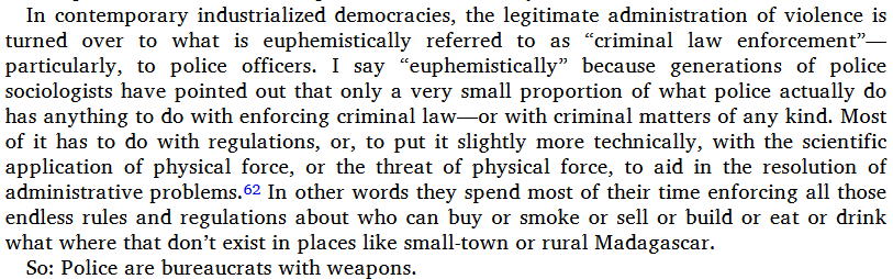 And of course high variety makes situations increasingly difficult to define. Which in turn cripples the power of institutionsThe violence that likely pushed many people to breaking point was about suppressing this variety https://libcom.org/files/David_Graeber-The_Utopia_of_Rules_On_Technology_St.pdf#page=45