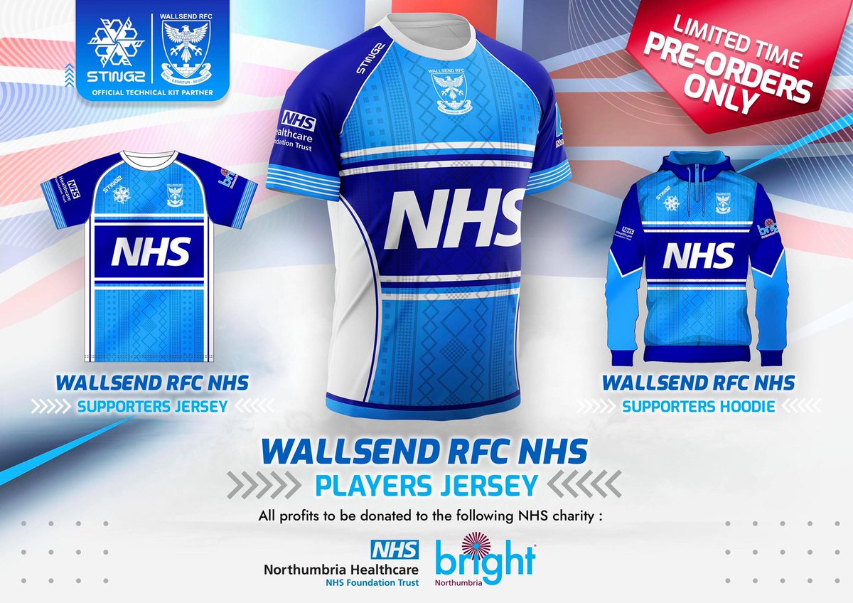 Wallsend Rugby Club are delighted to announce the launch of our limited edition kit range. This is a project close to our hearts &amp; we hope it will honour our NHS. 

Read all about it 👇🏻

(wallsendrugbyclub.co.uk/support-our-nhs)