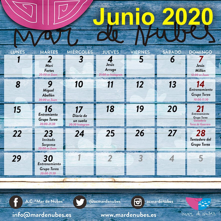 cetamardenubes's tweet photo. Este mes de junio tenemos muchas novedades que contar...
¡Desde el #GrupoTorea, retomamos los entrenamientos!
Además, seguiremos disfrutando de tertulias con grandes figuras del toreo.
¡Entra en nuestra web y entérate de todo! 😉
👉 https://t.co/f1RD7eYk6o https://t.co/hLclYYJ8yv