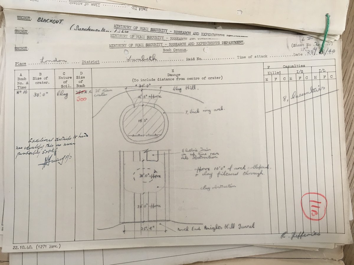 That last one shows a "stick" of bombs, where six were dropped in quick succession. You can then cross-reference the bombs with the reports written by wardens and volunteers on the ground, explaining the damage that they caused