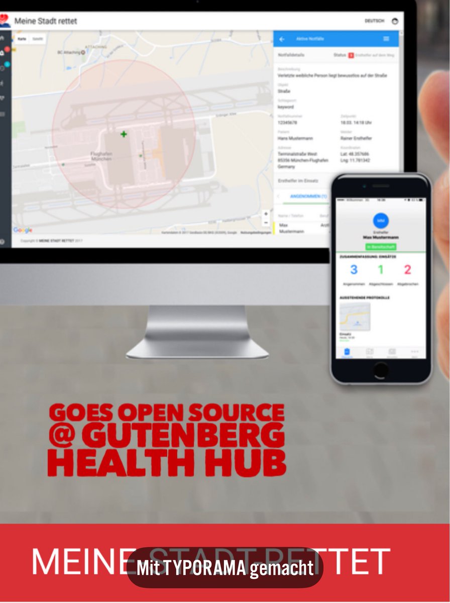 healthhackmainz's tweet image. Beim healthcare-hackathon.de (21-22.6. Mainz) starten wir auf Basis der @MSrettet Software eine Retter App #OpenSource Community - wir lösen das Problem uneinheitlicher App Retter Schnittstellen - Gast im @ZDF_digital Studio @martin_blaschka mit ZDF Moderator @ph1ltv - Cool 😎
