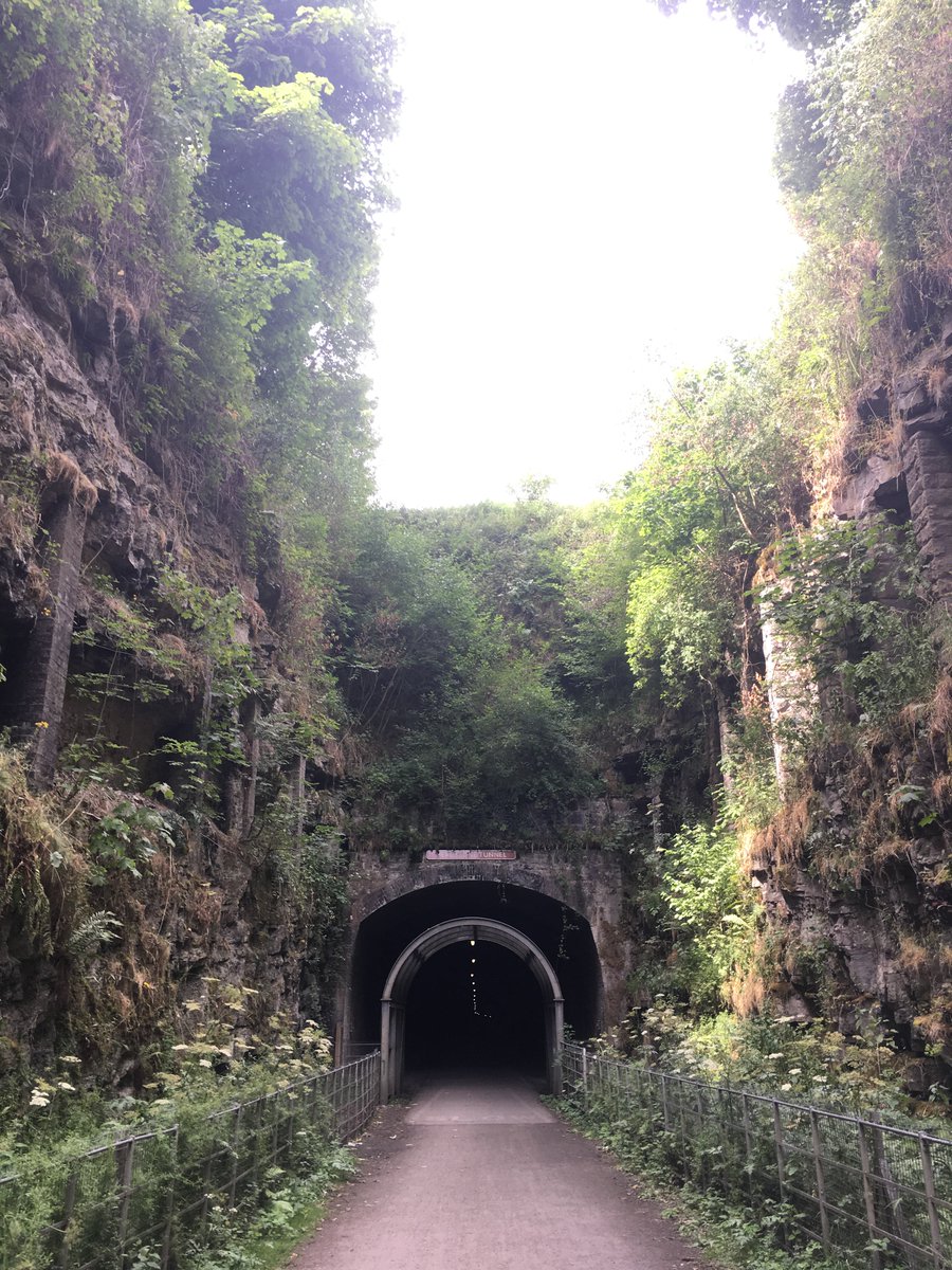 I *did* hike along the now-disused train track Col which would have used - now a hiking path that goes through old train tunnels to Monsal Dale, a staggeringly beautiful valley with a railway viaduct you can walk across. It's a totally flat walk too, so its wheelchair accessible!