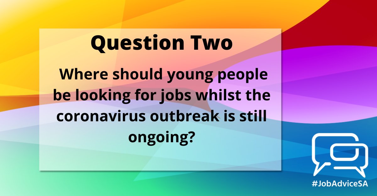 JobAdviceSA's tweet photo. Here's a sneak peek at the questions that we'll be answering on today's #JobAdviceSA chat.
Join us at 4pm to discuss how young people can look for work as the lockdown is lifted.
#JobAdviceSA #Level3ofLockdown #YouthMonth https://t.co/E4Rs0ubRq8