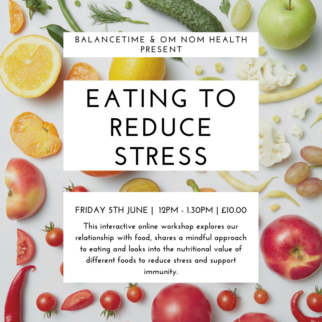 We are running an online workshop this Friday all about eating to reduce stress and we would love to see you there! eventbrite.com/e/eating-to-re…