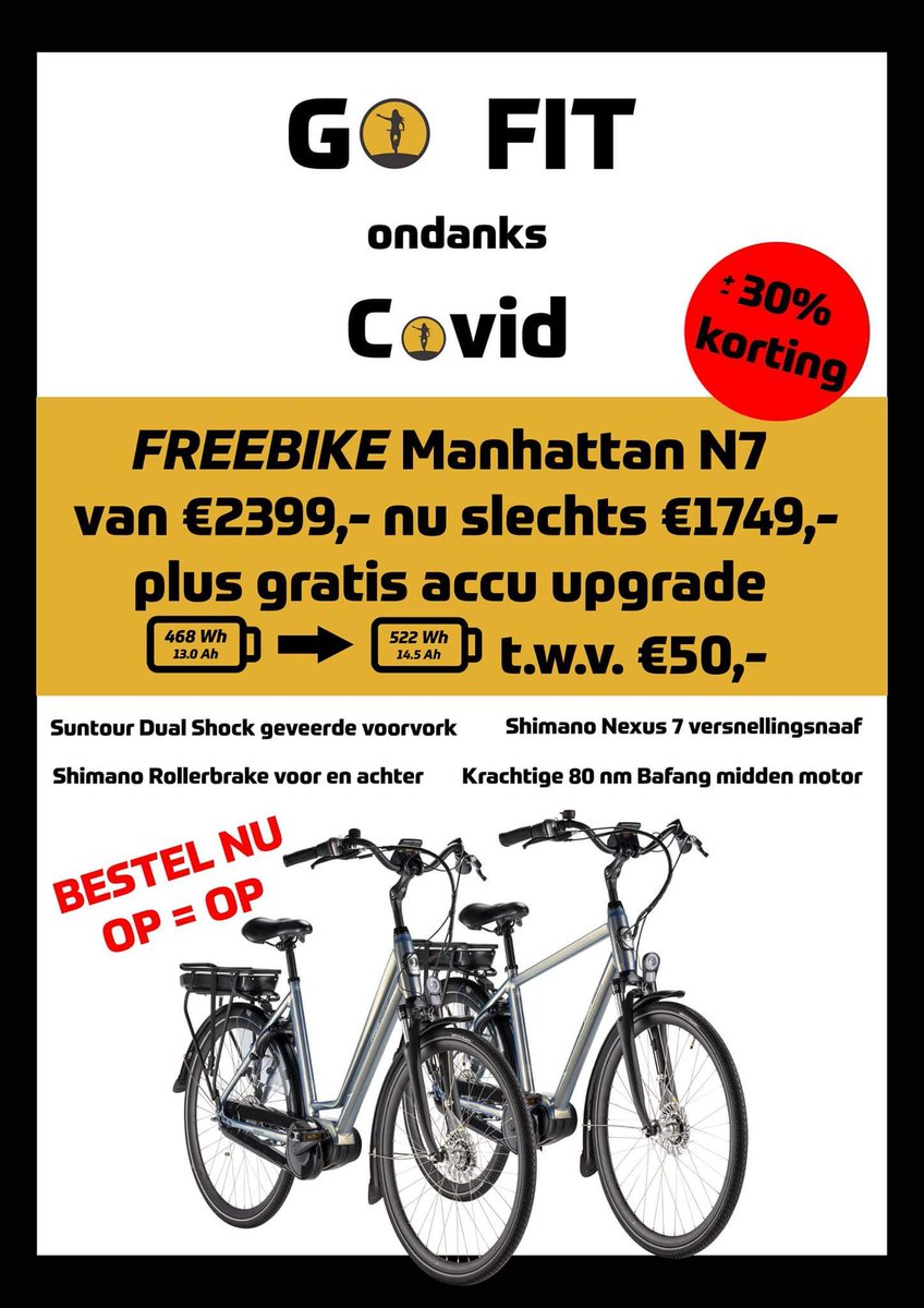 ❗🚲GO FIT ondanks Covid!🚲❗️