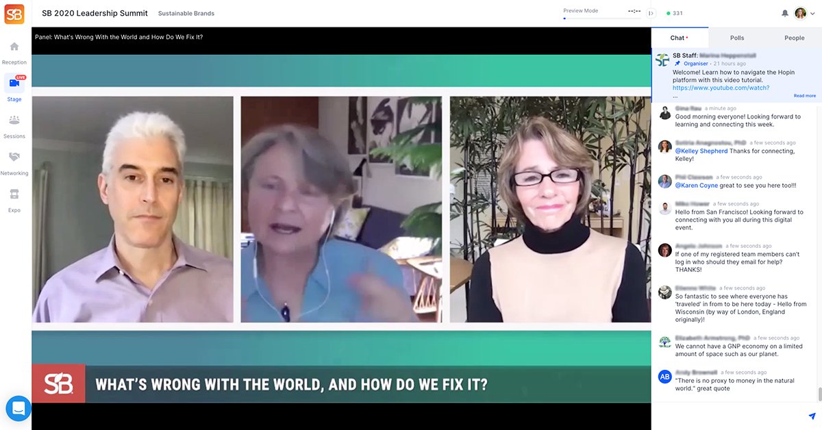 SustainBrands's tweet image. "Mutually beneficial partnerships make ecosystems functional. Right now, humans are not listening to the natural order and are causing breaks in the system." Panel with @JanineBenyus, @AndrewWinston, @lynne_twist discussing our broken system and how to fix it. #StreamSB