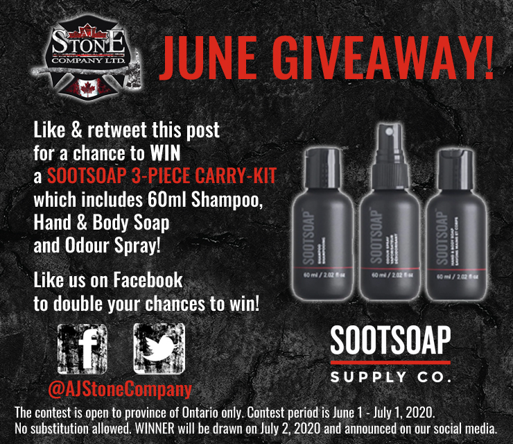 AJStoneCompany's tweet photo. June Twitter giveaway - win a SOOTSOAP 3-Piece carry-kit!

Follow us on Facebook to double your chance to win! @AJSTONECompany

Find out about the awesome benefits of SOOTSOAP on our website https://t.co/Y2qiMYhaRV! https://t.co/gvWrJo8YwX