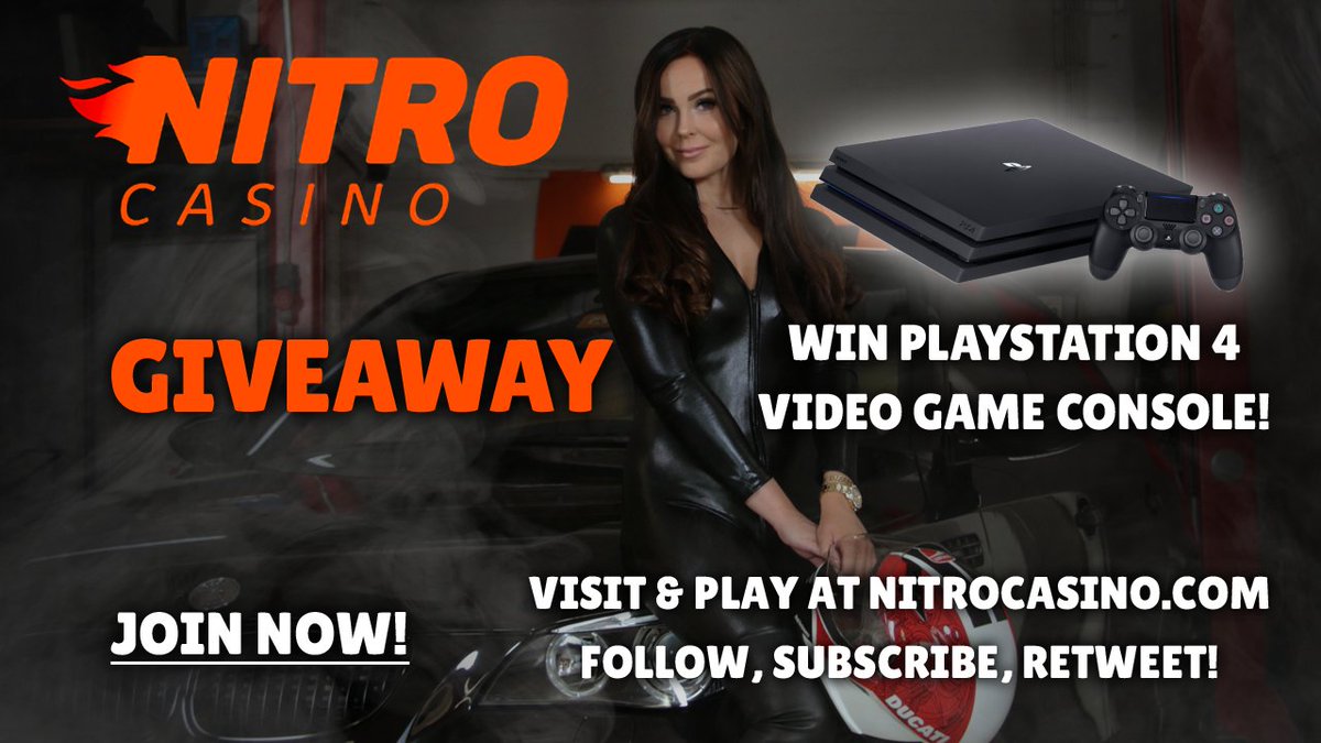 Anniinap_'s tweet photo. NEW GIVEAWAY PS4 By Nitro Casino!

Win a Brand New PlayStation 4 Video Game Console!

ENTER HERE: https://t.co/jUuQ18NgA9

Follow, Subscribe, Retweet!
Visit &amp; Play at NitroCasino! No registration! Play Instantly! Fast Withdrawals in Nitro Speed!

#Giveaway #PS4 #Twitch https://t.co/I7XG0rzZnJ
