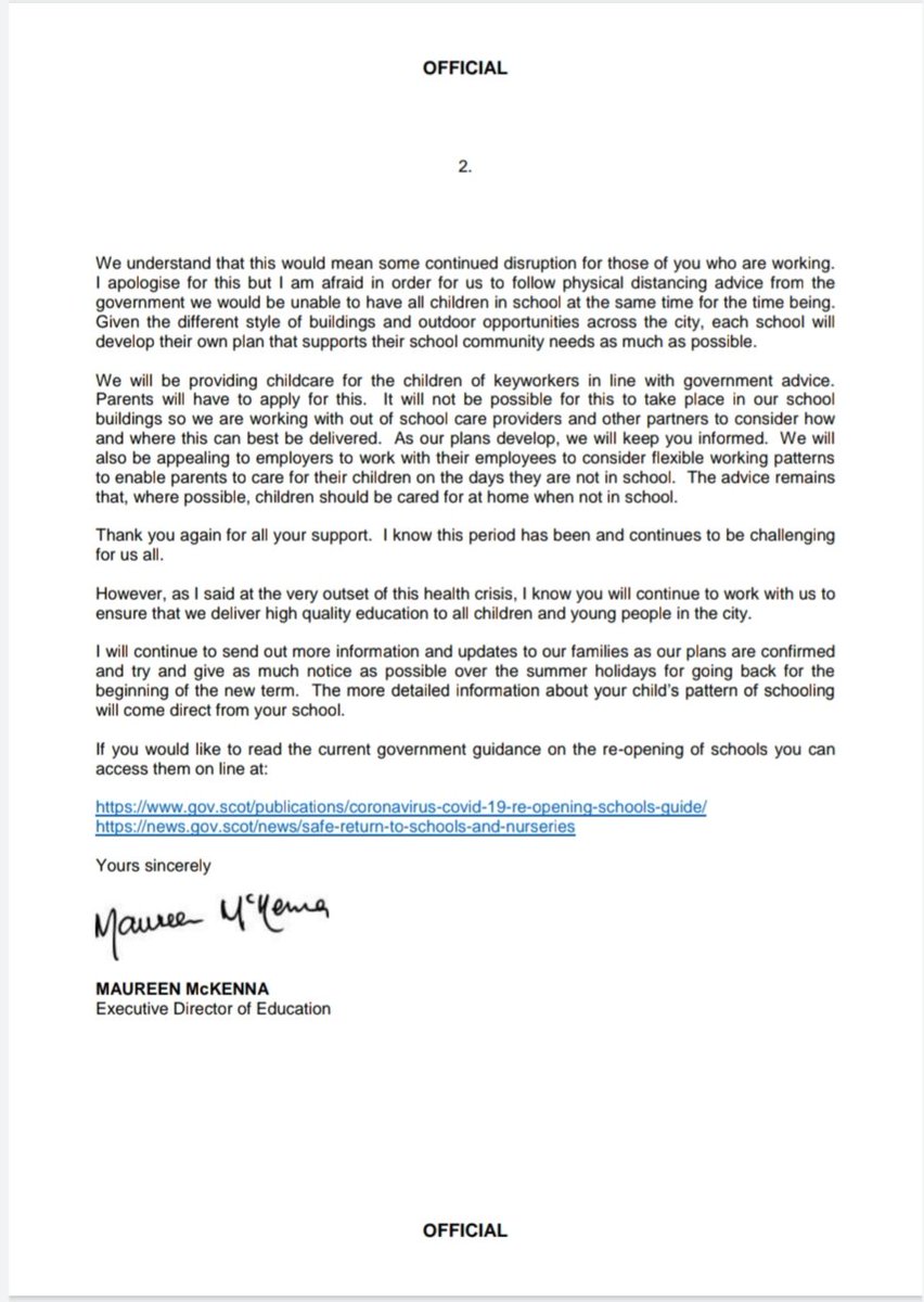 stmargaretglas's tweet image. Dear Parents/Carers
Please see the attached letter from Maureen McKenna