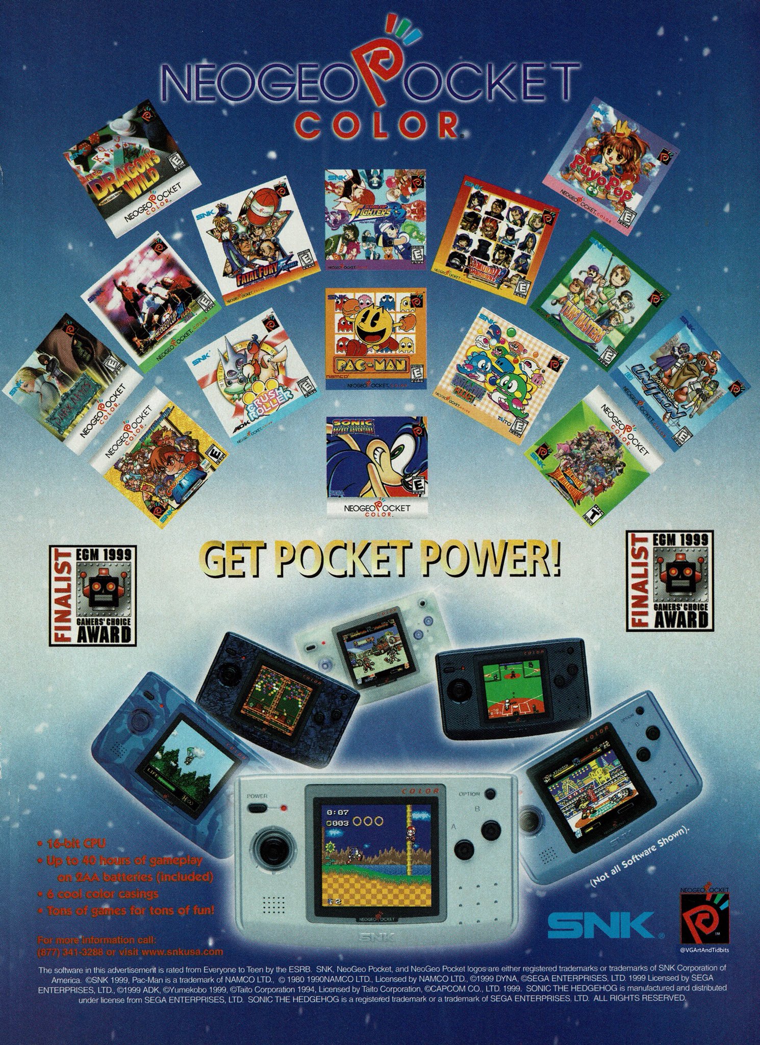 その他 NEOGEOPOCKETCOLORINFORMATION Neo Geo Pocket Link Puzzle Tsunagete Pon! Japan Complete CIB