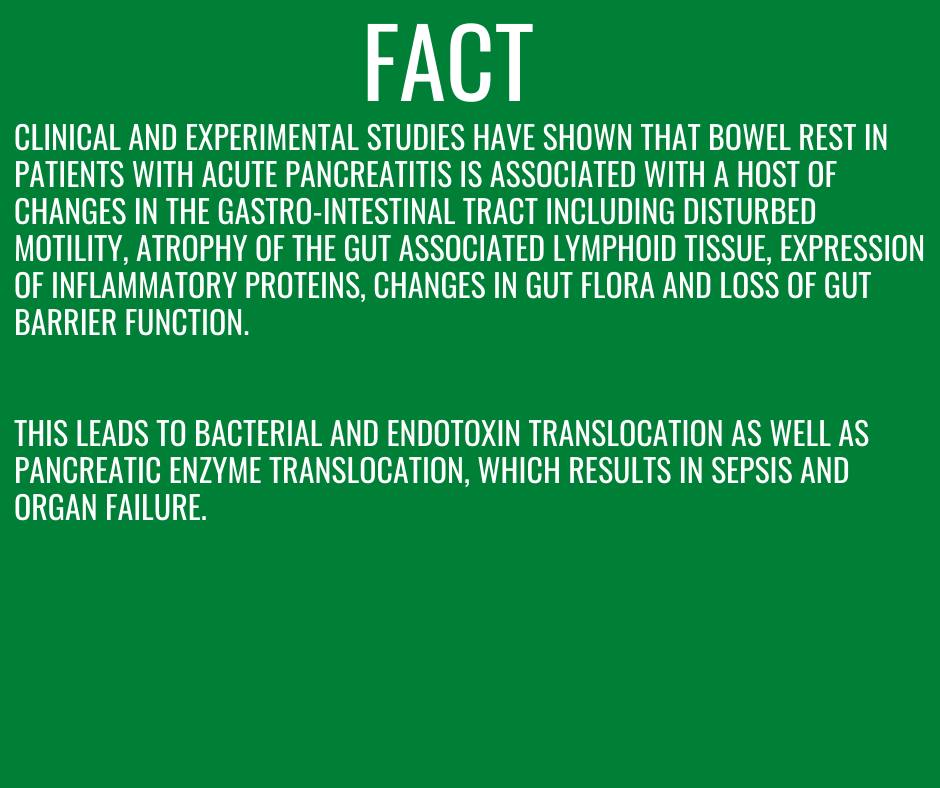 SASPEN1's tweet photo. Myth #12: Patients presenting with severe acute pancreatitis should be kept nil by mouth to allow for pancreatic rest
Enteral Nutrition Association of South Africa The Hospital Dietitians Interest Group British Dietetic Association #SASPEN #ENASA #HDIG
#WhatDietitiansDo https://t.co/faaqkM6pRM